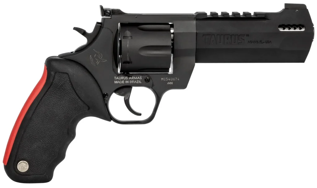 Taurus 2440051RH Raging Hunter  44 Rem Mag 6rd 5.12" Matte Black Oxide Steel Black Rubber with Integrated Red Cushion Insert Grip
