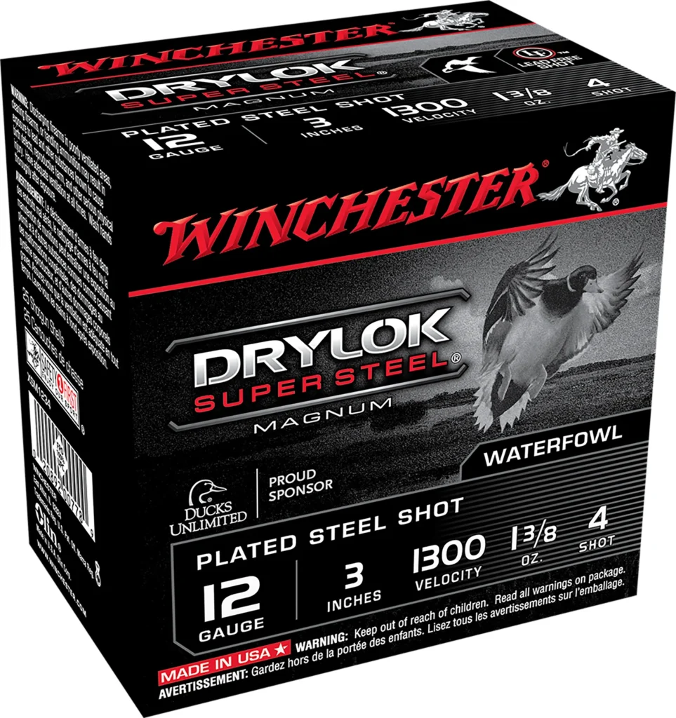 Winchester Ammo XSM1234 Drylok Super Steel Magnum 12Gauge 3" 1 3/8oz 4Shot 25 Per Box/10 Case