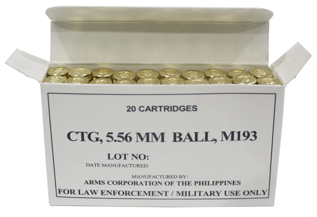 Armscor 50174 Precision M193 5.56x45mmNATO 55gr Full Metal Jacket 20 Per Box/50 Case
