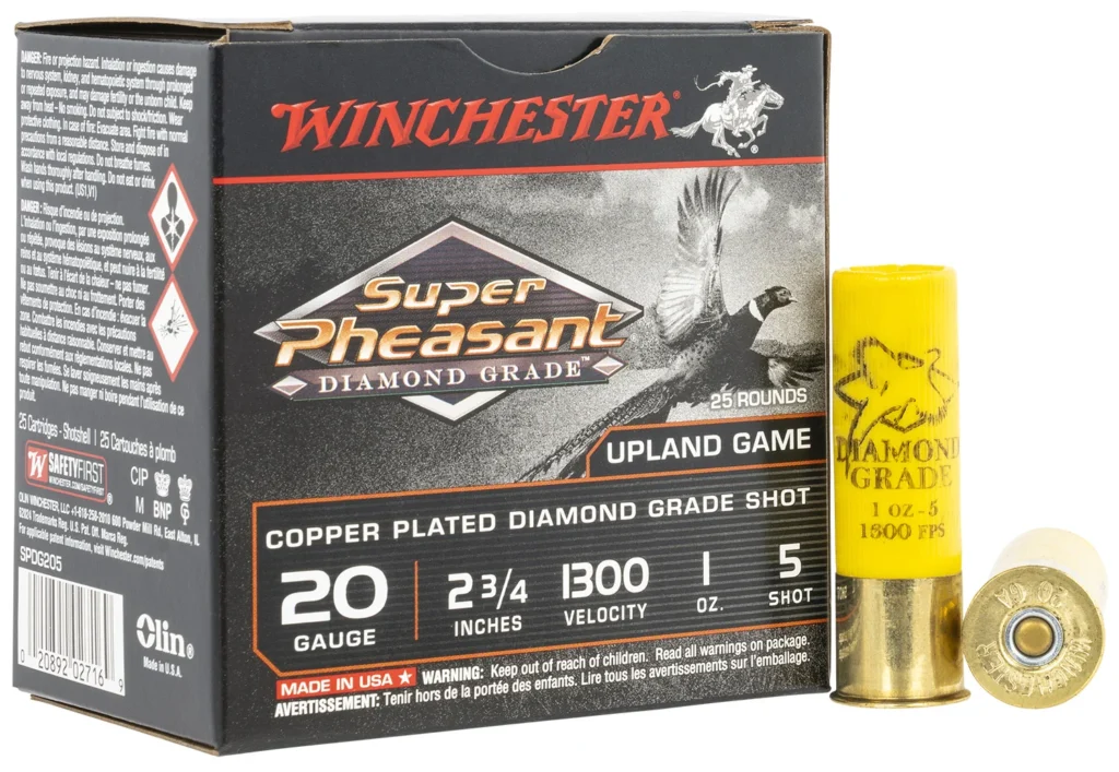 Winchester Ammo SPDG205 Super Pheasant Diamond Grade 20Gauge 2.75" 1oz 5Shot 25 Per Box/10 Case