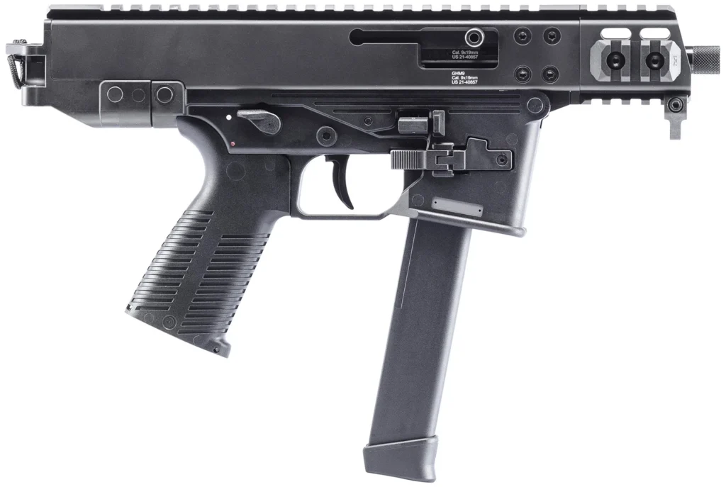 B&T Firearms 450008G GHM Compact 9mm Luger 33+1 4.30", Threaded Muzzle, Black, No Brace, Polymer Grips, Ambi Controls (Glock Mag Compatible)