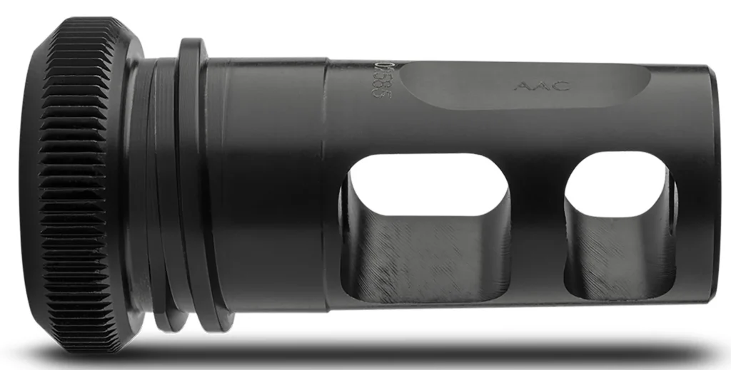 ADVANCED ARMAMENT COMPANY 64133 Blackout Muzzle Brake 30 Cal 5/8"-24 tpi, Black Steel, for AAC MK13-SD Suppressors