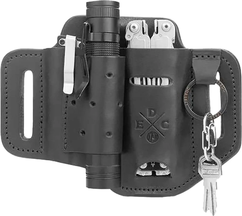 1791 Gunleather STESLFBLKA EDC Standard Easy Slide OWB Black Leather Belt Slide Ambidextrous