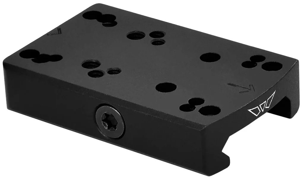 Warne 6109M Red Dot Reflex Mount  Low Profile Black Anodized Aluminum Fits Shield RMS/Leupold/Delta Point/Trijicon RMR/Burris