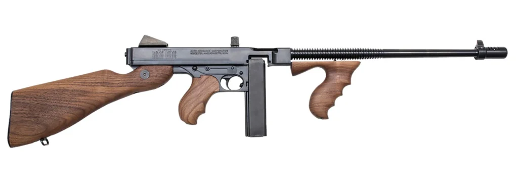 Thompson T5P 1927A-1  .45 Cal 20+1 16.50" Blued Finned Barrel, Blued Receiver, Walnut Grain Polymer Fixed Stock & Grip
