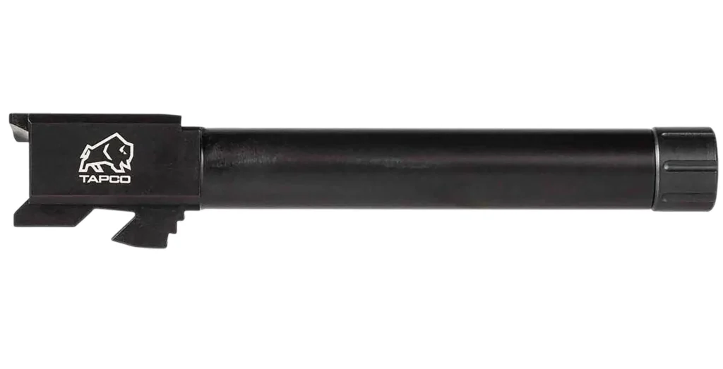 Tapco TAP22018  Threaded Barrel 9mm Fits Glock 22 Gen3-4 Drop In Black Nitride Stainless Steel