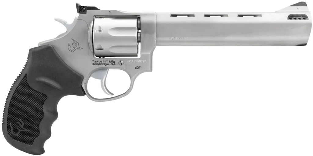 Taurus 2-627069 Tracker 627 38 Special +P or 357 Mag Caliber with 6.50" Ported Barrel, 7rd Capacity Cylinder, Overall Matte Finish Stainless Steel & Black Ribber Grip