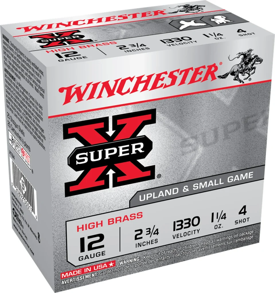 Winchester Ammo X124 Super X Game Load High Brass 12Gauge 2.75" 1 1/4oz 4Shot 25 Per Box/10 Case