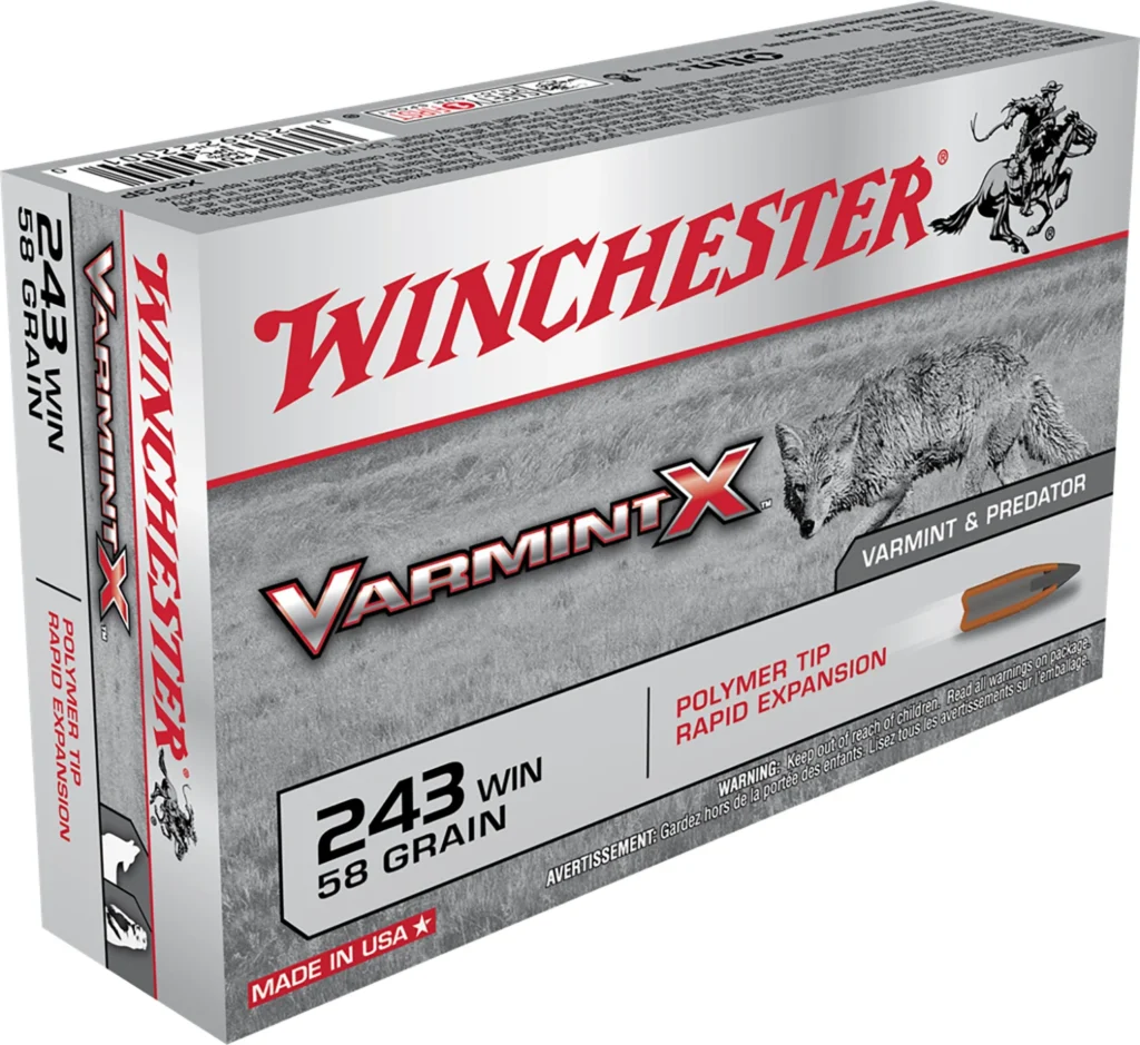 Winchester Ammo X243P Varmint X  243Win 58gr Polymer Tip Rapid Expansion 20 Per Box/10 Case
