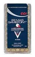 Cci .22 WMR 40gr JSP Brass – 50rd